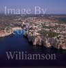 GW15600-50 = Aerial view over coast at Cala En Porter ( and famous cave disco), Menorca, Baleares, Spain. 1998. 