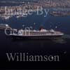 GW17760-50 = Cunard Cruise liner Queen Mary 2 (QM2) entering the Port of Palma de Mallorca, Balearic Islands, Spain.