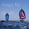 GW19110-50 = Scene ( Estrellamar = Contest 50CS + Celestyna = Contest 55CS ) during the 2004 inaugural Mediterranean Contest Sailing Regatta - hosted by Fine Yachts and Real Club Nautico Palma and held in the Bay of Palma de Mallorca, Balearic Islands, Spain. 