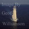 GW02533-50 = Aerial view of Wind Star Cruise Ship sailing South West from Ibiza past Formentera, Baleares, Spain. 