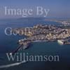 GW02470-50 = Aerial view over Ibiza Town and port with Formentera ferry + Windstar Sailing Cruise liner, Ibiza, Baleares, Spain.