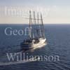 GW02500-100 = Aerial view of Wind Star sailing South West from Ibiza past Formentera, Baleares, Spain.