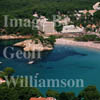 GW05120-64 = Aerial View of Cala Galdana and Hotel Audax, Menorca, Baleares, Spain.