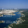 GW05610-32 = Aerial scene over the sea approaches to the City and Port of Mahon, Menorca, Baleares, Spain. 1999.