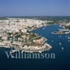 GW05630-32 = Aerial scene over the sea approaches to the City and Port of Mahon, Menorca, Baleares, Spain. 1999. 