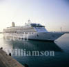 GW06630-32 = P & O Cruise liner AURORA arriving at early morning in the port of Palma de Mallorca, Baleares, Spain. 