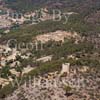 GW24611-50 = Aerial view over lookout tower ( Atalaya - restored by Claudia Schiffer ) on Andritxol headland, towards hilltop Villa complex ( developed by Claudia Schiffer ) and Camp de Mar, Andratx, SW Mallorca, Balearic Islands, Spain.