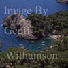 GW24660-50 = Aerial view over the picturesque Cala Monjo ( remote small bay ) East of Camp de Mar, Andratx, SW Mallorca, Balearic Islands, Spain.