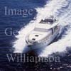 GW24770-50 = Aerial view of luxury power / pleasure boat, SW Mallorca, Balearic Islands, Spain. 13th August 2005. 