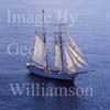 GW27050-60 = "Sir Robert Baden Powell" sailing schooner off the North East Coast of Menorca, Balearic Islands, Spain. September 2006.