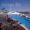 GW30135-60 = Scene at Cala D'Or Yacht Club - swimmers taking poolside refreshments - overlooking Marina of Cala D'Or, Cala D'Or, Ajuntamiento de Santanyi, South East Mallorca, Balearic Islands, Spain. 11th September 2007. Model Release.