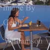 GW30235-60 = Scene at Cala D'Or Yacht Club - delicious poolside snack - overlooking Marina of Cala D'Or, Cala D'Or, Ajuntamiento de Santanyi, South East Mallorca, Balearic Islands, Spain. 11th September 2007. Model Release.