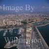 GW31150-60 = Aerial view over Muelle Viejo - Old Quay, Palma Gothic Cathedral, Parc de La Mar leisure park, lake and fountain and City of Palma de Mallorca, Port of Palma de Mallorca, Balearic Islands, Spain. 15th August 2003.