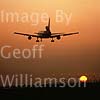 GW01204-32 = Sunset landing at Palma de Mallorca (Son San Juan), Mallorca, Baleares, Spain.