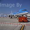 GW13505-50 = Scene at Palma de Mallorca Airport ( Tui / Britannia Boeing 757-204 Registration G-BYAT during pushback under the guidence of Iberia lady despatcher), Baleares, Spain.
