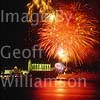 GW04020 = San Sebastian fireworks over Palma Cathedral, Palma de Mallorca, Baleares, Spain. 20 Jan 1998.