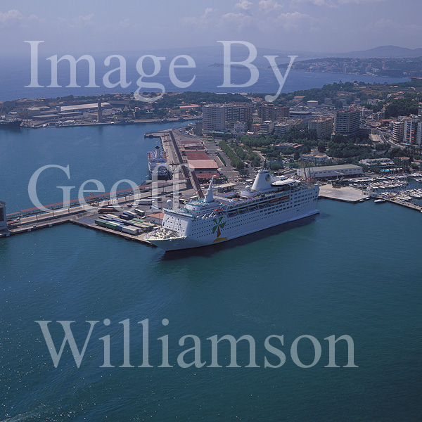 GW16170-50 = Aerial view over Cruise Island Escape and Cruise Ship and 